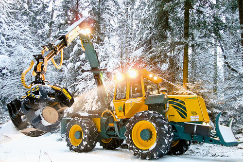 Forestry skidder with grab - 904 - HSM Hohenloher Spezial-Maschinenbau - self-propelled / with grab