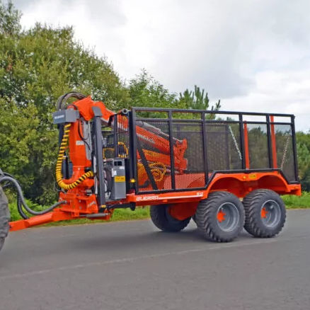 2-axle trailer - R12 series - Industrias Guerra S.A. - forestry / 12 ton / with hydraulic braking