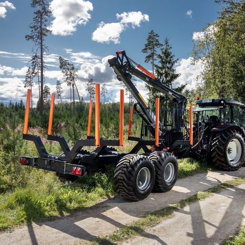 Tandem axle trailer - BMF 11T1 - BMF - forestry / 11 ton / with hydraulic braking