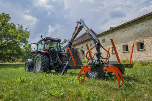 Trailer-mounted forestry crane - 430 - BMF - knuckle boom