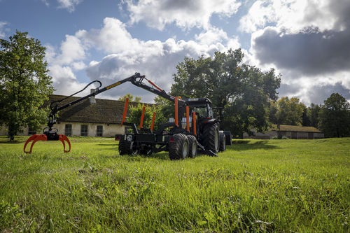 Trailer-mounted forestry crane - 540 - BMF - knuckle boom