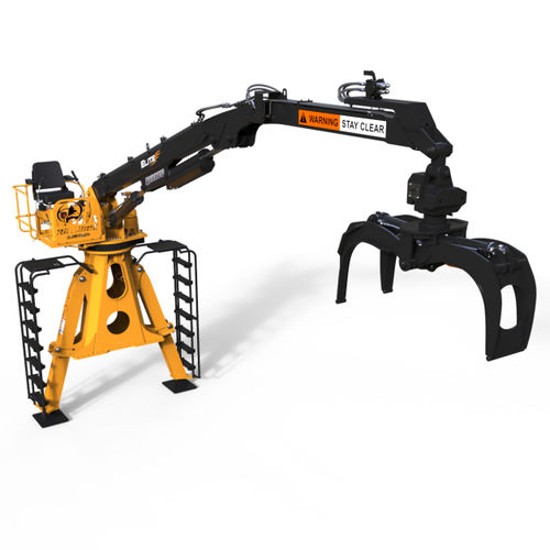 Trailer-mounted log loader - ELITE 910 - Rotobec - knuckle boom