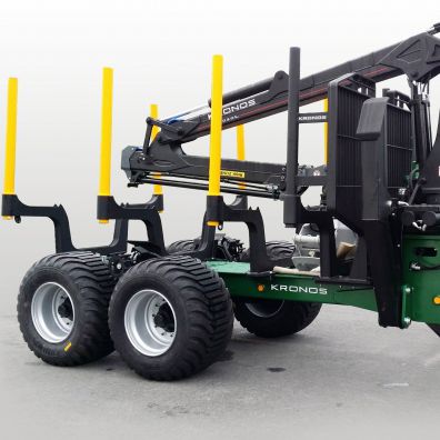2-axle trailer - 150 4WDM,150H - Wikar Oy AB - forestry / 15 ton / with crane