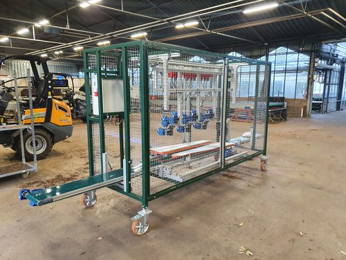 High capacity pruning machine - RAP BF6 - Pack TTI  / Weber Cooling - for plant trays / on casters / rotary-knife