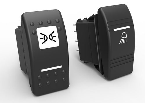 Rocker switch - V-SERIES CONTURA® II & III - Carling Technologies Ltd. - for lighting / IP68 / thermal resistance
