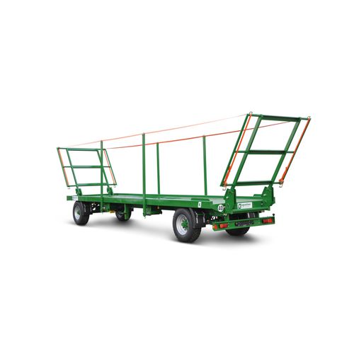 Flatbed trailer - PWO 18 - Peter Kröger GmbH - 2-axle / for bales / 10 t ... 20 t