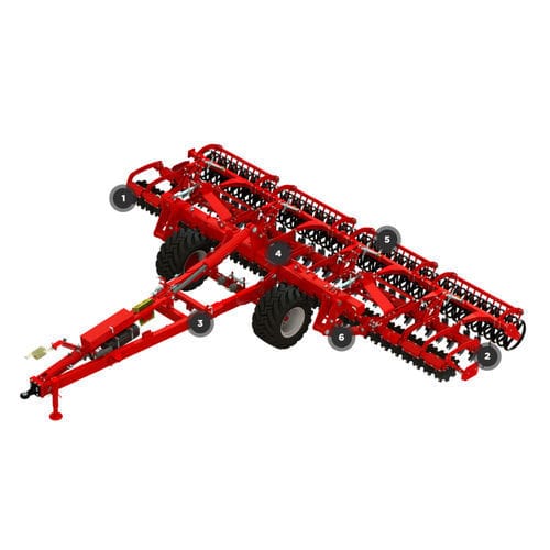 Semi-mounted disc harrow - NEPTUN-PEGAS II - OPALL - AGRI s.r.o. - 2-section / with roller / foldable