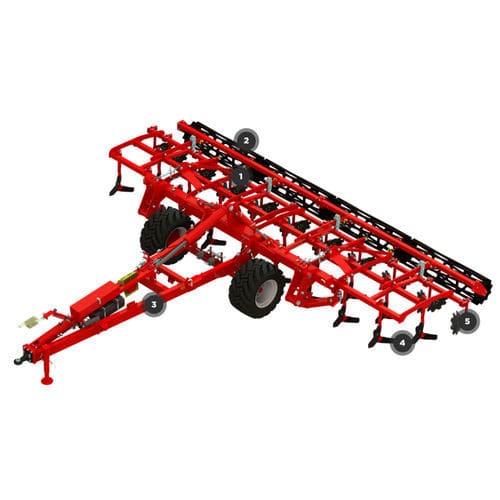 Towed field cultivator - NEPTUN-MERKUR IV - OPALL - AGRI s.r.o. - with roller / rigid tine / folding