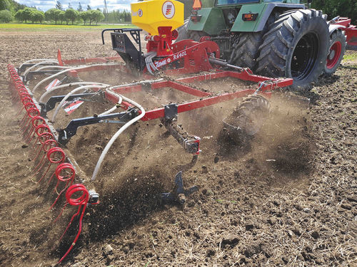 Mounted stubble cultivator - R series - Pel Tuote Oy - folding / soil loosening / superficial