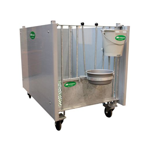 Livestock hutch - 1509670 - Schippers - calf / individual / stainless steel