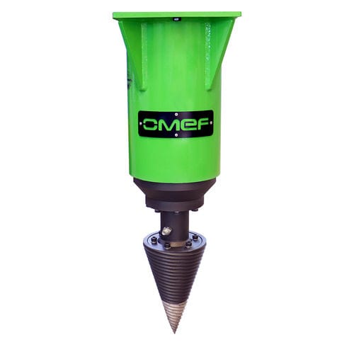 Hydraulic wood splitter - SPV3 - OMEF-GROUP - vertical / screw / excavator mounted