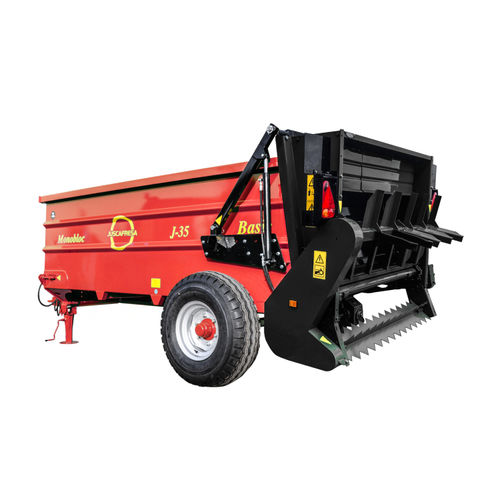 Towed manure spreader - E30MHP1041001 - juscafresa s.a. - horizontals beaters / single-axle