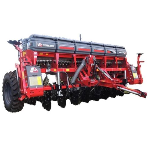 Hopper seed drill - SSM - serafinmachinery - disc / towed / with fertilizer applicator