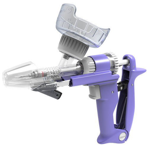 Shrouded veterinary syringe - Sekurus™ Perpendicular Series  - simcro