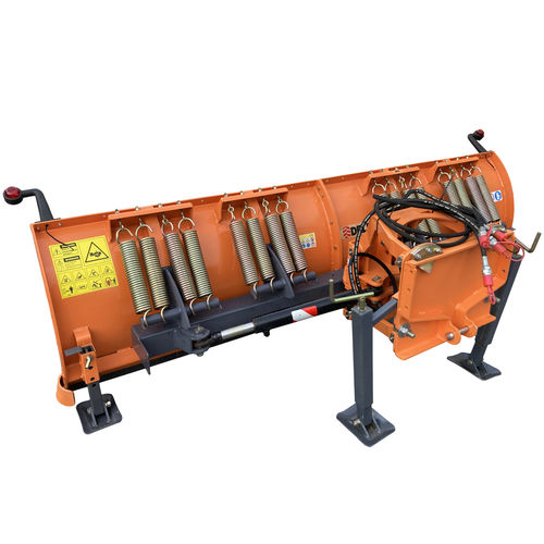 Straight snow plough - LN-250-A - DELEKS SRL - with hydraulic adjustment / on 3-point tractor front linkage / with rubber scraper