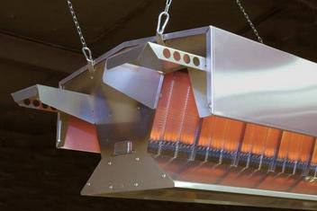 Gas air heater - QuadRadiant® - choretime - suspended / poultry house /  infrared