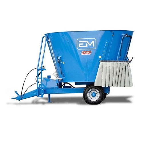 Vertical mixing wagon - RINO FX series - Euromilk - towed / side discharge / single-auger