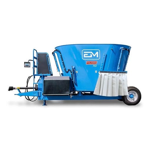 Vertical mixing wagon - RINO FXL HD series - Euromilk - towed / front discharge / single-auger