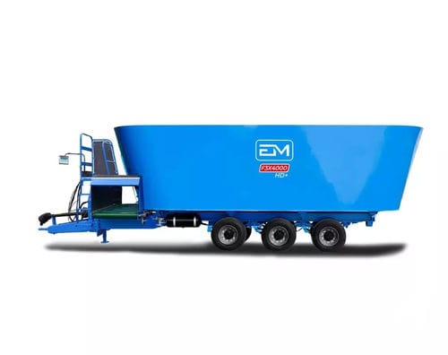 Vertical mixing wagon - RINO FXX HD + - Euromilk - towed / front discharge / 3-auger
