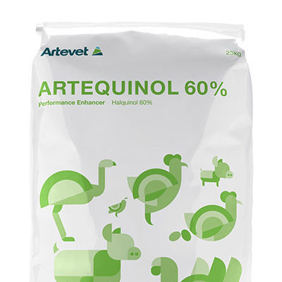 Growth enhancer feed additive - Artequinol  - artevet - for pigs / dry / anti-scour