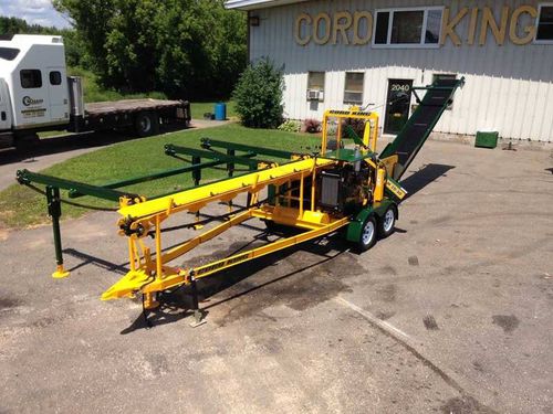 Firewood processor with chainsaw - M20-30 - cordking - with belt conveyor / towed / diesel engine