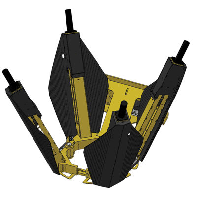 Backhoe loader-mounted tree spade - 4060-4it - le mar tree spade