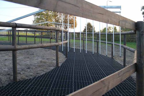 Round horse walker - Sweden Fence - Molenkoning BV - with fence