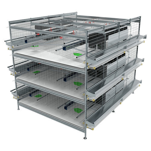 Layer hen nesting system for breeding birds - MODULO M-MEU - VALLI S.r.l - with automatic controls / with egg belts / with manure removal system