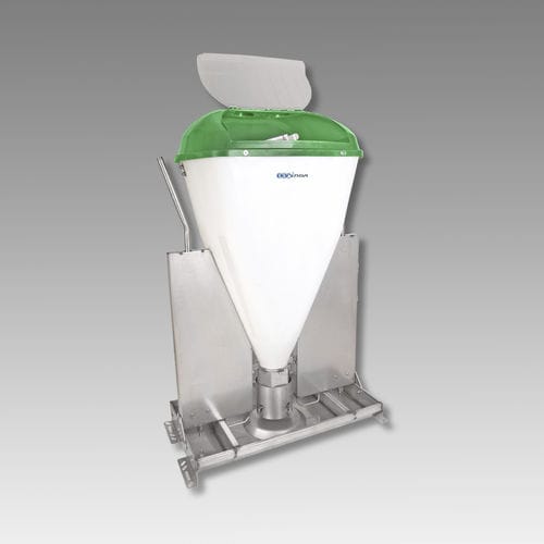 Pig hopper feeder - EVO-800D - PORINOX SL - for piglets / stainless steel / multi-access