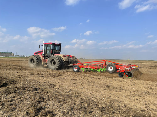 Towed field cultivator - SuperTILLER MOTION - Vomer - folding / with hydraulic adjustment / with roller