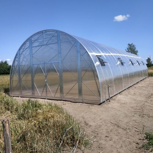 Tunnel type greenhouse - ECM 7 - Ecoslider Greenhouses and PremiFarm Aeroponic Vert - gardening / botanical / steel frame