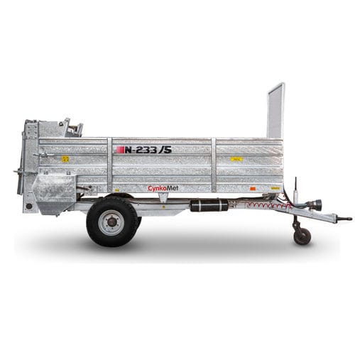 Towed manure spreader - N-233/5 - CynkoMet Sp. z o.o. - horizontals beaters / single-axle