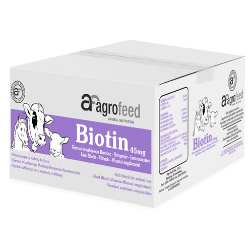 Cattle licking block BIOTIN Agrofeed for horses / for sheep / goat
