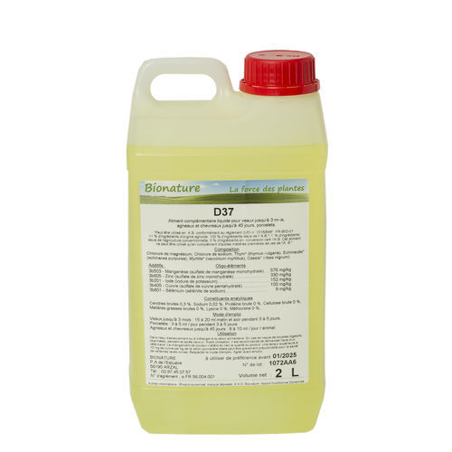 Animal feed supplement - D37 - Bionature - calf / sheep / goat