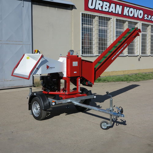 Gasoline engine wood splitter - SMH70 T D2,1 - URBAN KOVO s.r.o. - horizontal / wheeled / machine