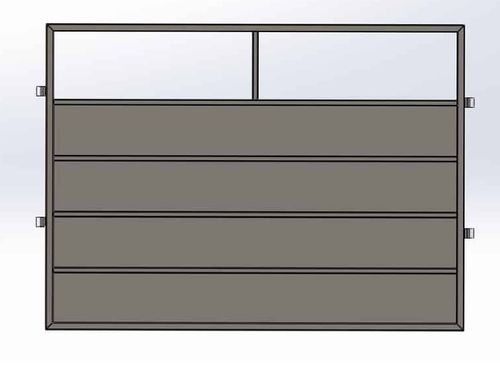 Livestock dividing panel - AST-01 - YYK BARN TECH LTD - cattle / steel