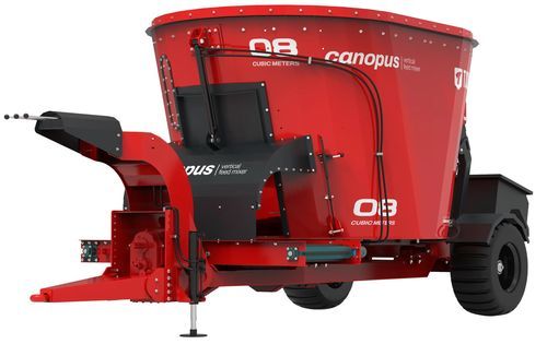 Vertical mixing wagon - CANOPUS 08 - TOSUN - towed / side discharge / single-auger
