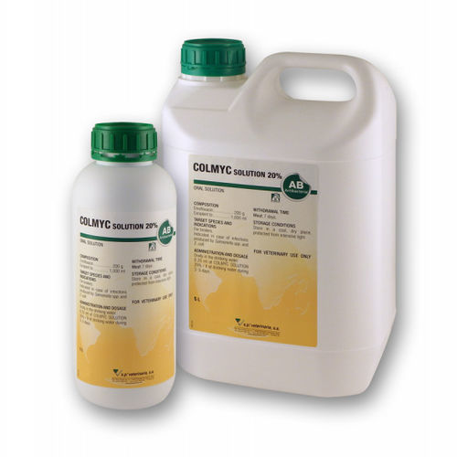 Antibacterial feed additive - COLMYC ® - S.P. VETERINARIA, S.A. - poultry / for rabbits / liquid