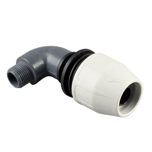 Elbow irrigation fitting - BDFast® COMPACT  - Bucchi S.r.l - threaded / polypropylene / PP