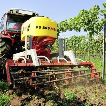 Seed drill-mounted fertilizer spreader - PS 500 M2 D - APV APV - Technische Produkte GmbH - solid / for vineyards