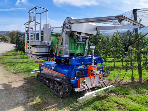 Orchard harvest trolley - SLOPEHELPER - mounted