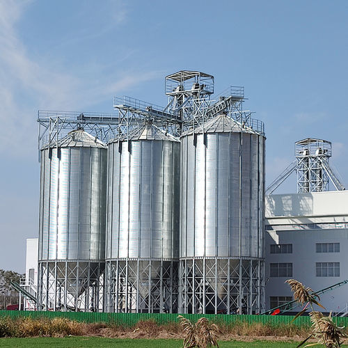 Grain silo - Dongying Fengtu Intelligent Storage Co., Ltd - galvanised steel / round / corrugated
