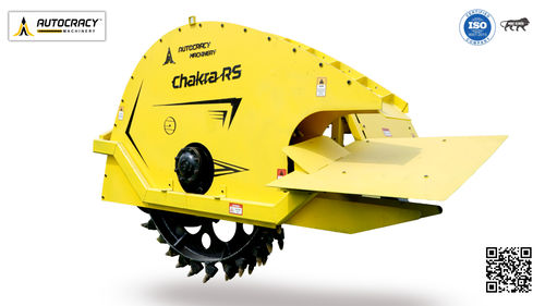 Trencher with chain - Rock Wheel Trencher - Chakra Rs100 - Autocracy Machinery Private Limited - tractor-mounted