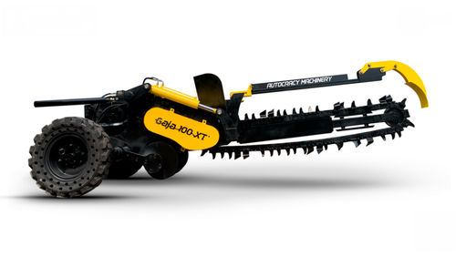 Trencher with chain - Gaja 100XT - Autocracy Machinery Private Limited - tractor-mounted
