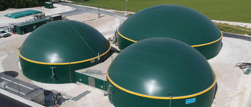 Double membrane protective cover - dbds Deutsche Biogas Dach-Systeme GmbH - polyester / PVC / biogas
