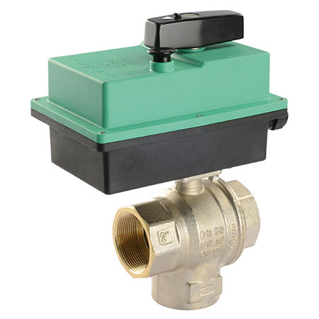 Ball valve - UY2 series - Comparato Nello S.r.l. - for control / electric / brass