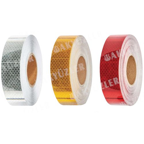 Red reflective tape - 8020007 - AKYÜZLER KAROSER - white / yellow