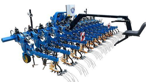 Tractor-mounted row crop cultivator - METIS 300 U - AGRIVAUX - folding / disc / with camera