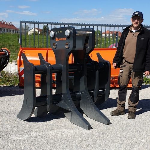Forestry rake - JURACCESSOIRE - for excavators