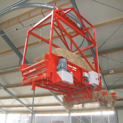 Rail-mounted straw blower - DT 125 - Altec - bedding / for square bales / electric